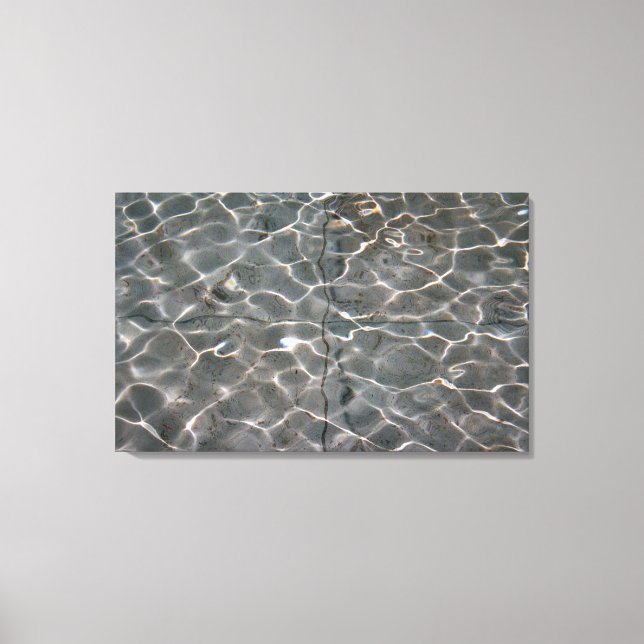 Light patterns on water canvas print (Front)