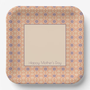 Light Peach And Purple Paper Plates