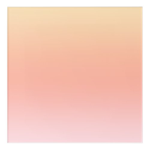 Light peach color gradient acrylic print