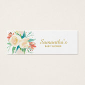 Light Peach Floral Baby Shower Diaper Raffle (Front)