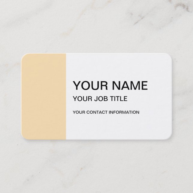 Light Peach High End Colored Business Card (Front)