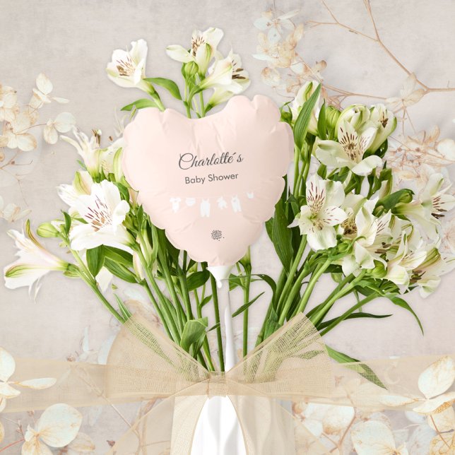 Light Peach Minimalist Baby Girl Shower Balloon (Light Peach Minimalist Baby Girl Shower Balloon ©Susanne Sachers - Sunny Mind 🌞)