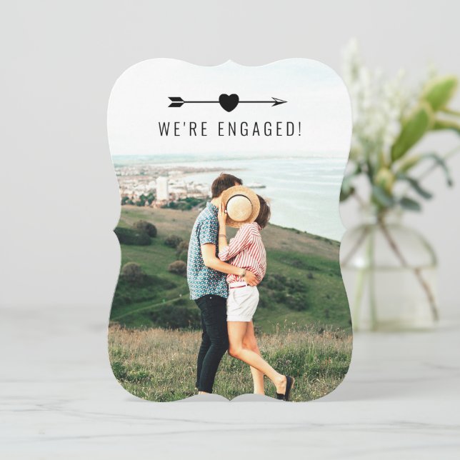 Light Photo | Engagement Announcement | Card (Standing Front)