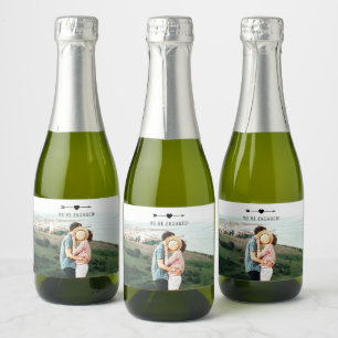 Light Photo   Engagement   Mini Sparkling Wine Lab Label