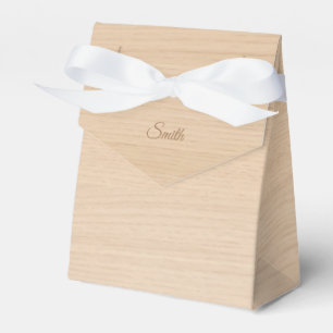 Light Pine Wood Wedding Favor Box