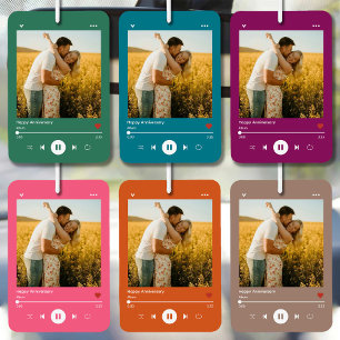 Light Pink 1st Anniversary Photo Music Player Air Freshener