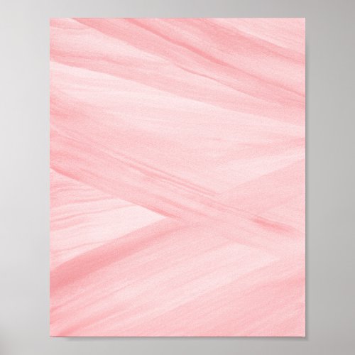 Light Pink Abstract Lines Brushstroke Art Poster