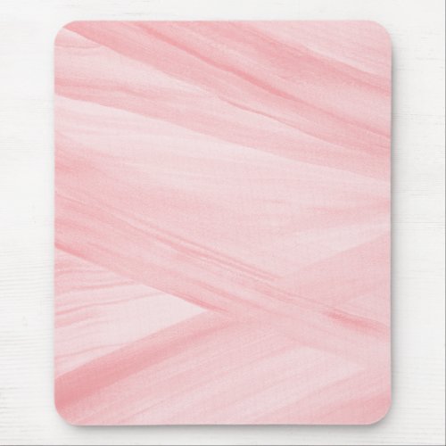 Light Pink Abstract Lines Brushstrokes Pattern Mouse Pad