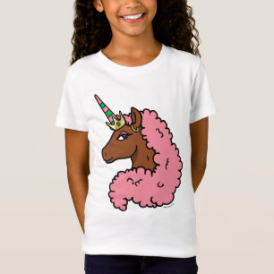 Light Pink Afro Unicorn T-Shirt