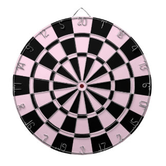 Light Pink And Black Dart Board
