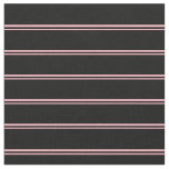 [ Thumbnail: Light Pink and Black Lines/Stripes Pattern Fabric ]