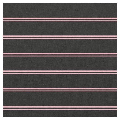 Light Pink and Black Lines/Stripes Pattern Fabric