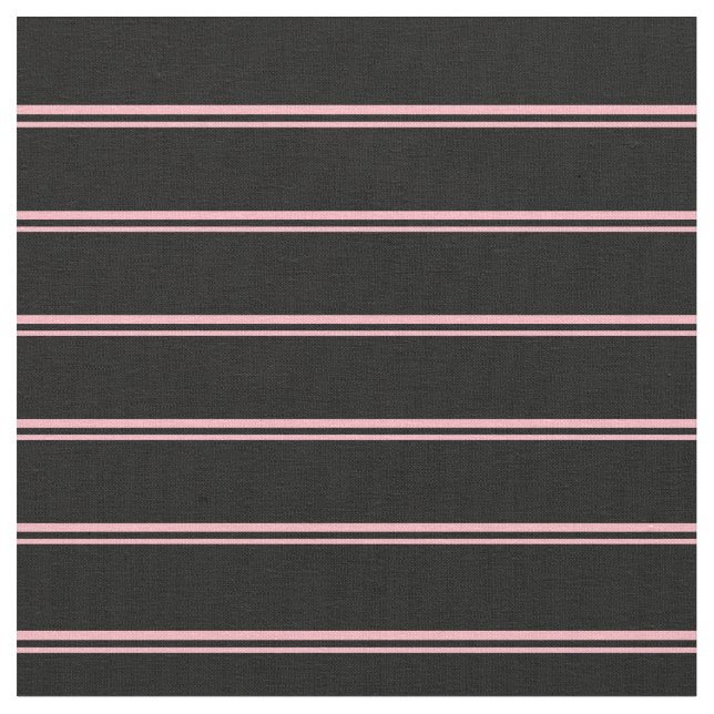 Light Pink and Black Lines/Stripes Pattern Fabric (Close Up)