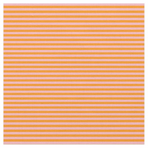 Light Pink and Dark Orange Lines Fabric