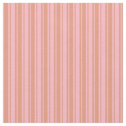 Light Pink and Dark Salmon Pattern of Stripes Fabric