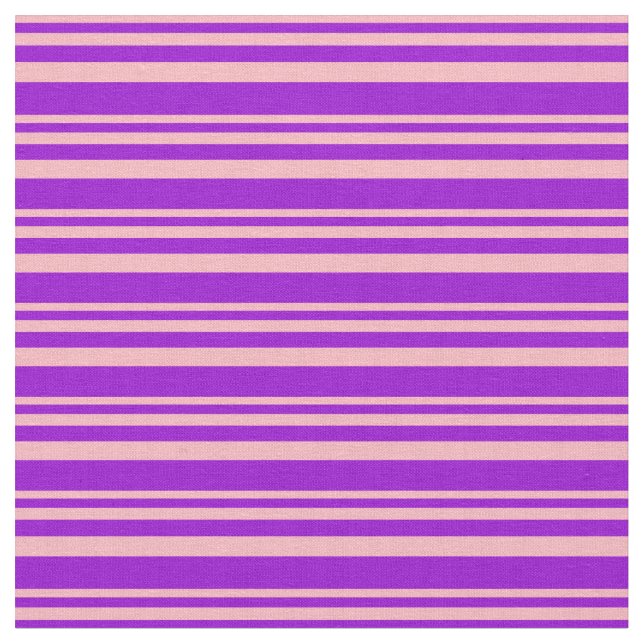 Light Pink and Dark Violet Lined Pattern Fabric (Close Up)