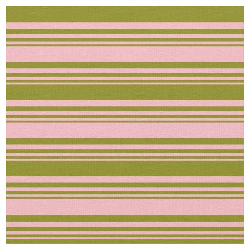 Light Pink and Green Lines/Stripes Pattern Fabric