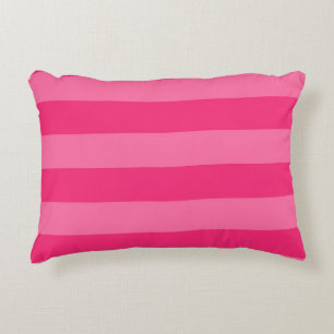 Light Pink and Hot Pink Stripes  Accent Pillow