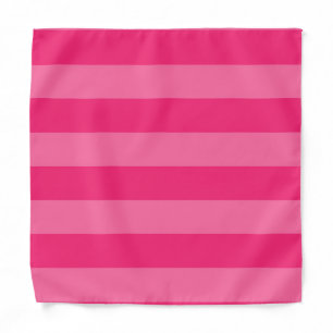 Light Pink and Hot Pink Stripes Bandana