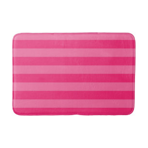 Light Pink and Hot Pink Stripes  Bath Mat