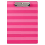 Light Pink and Hot Pink Stripes  Clipboard