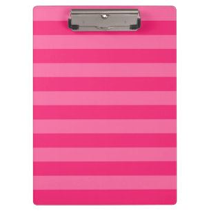 Light Pink and Hot Pink Stripes  Clipboard