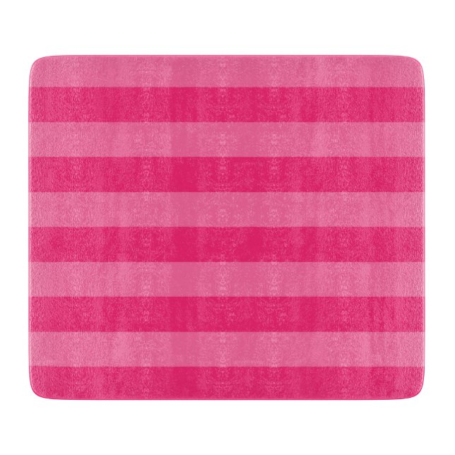 Light Pink and Hot Pink Stripes  Cutting Board (Front)