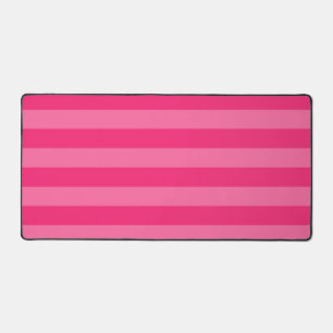 Light Pink and Hot Pink Stripes  Desk Mat