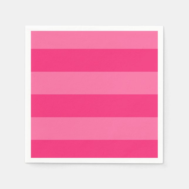 Light Pink and Hot Pink Stripes  Napkins (Front)
