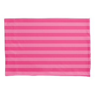 Light Pink and Hot Pink Stripes  Pillow Case