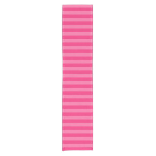 Light Pink and Hot Pink Stripes  Short Table Runner