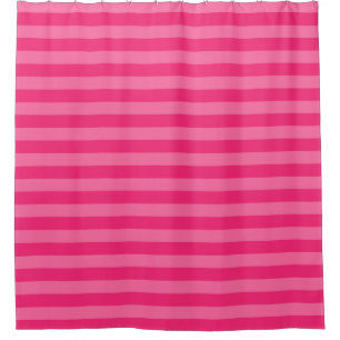 Light Pink and Hot Pink Stripes  Shower Curtain