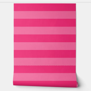 Light Pink and Hot Pink Stripes Wallpaper