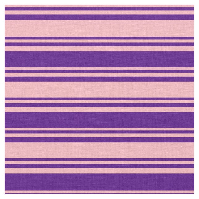 Light Pink and Indigo Stripes/Lines Pattern Fabric (Close Up)