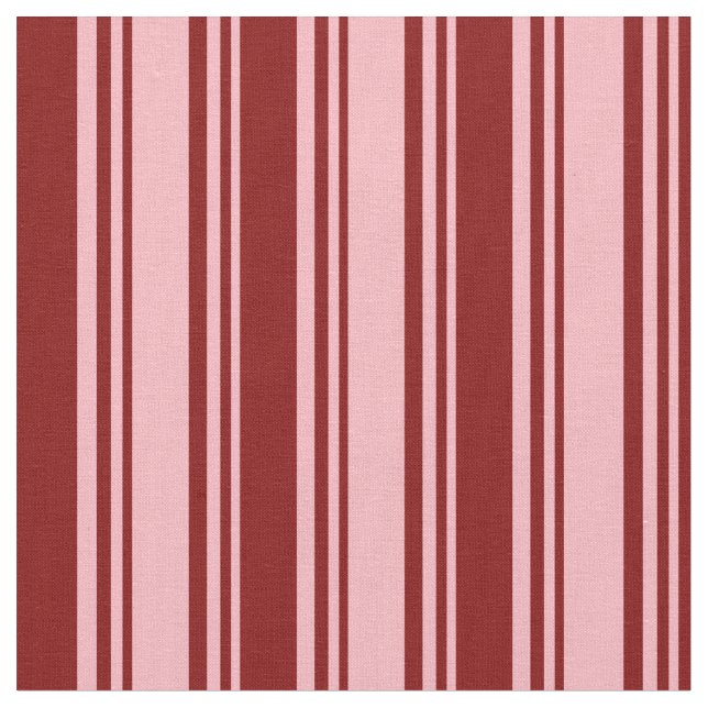 Light Pink and Maroon Striped/Lined Pattern Fabric (Close Up)