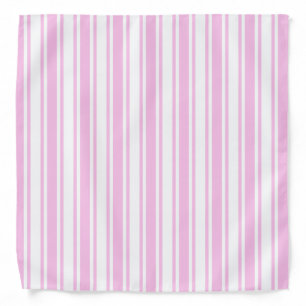 Light pink and white candy stripes bandana