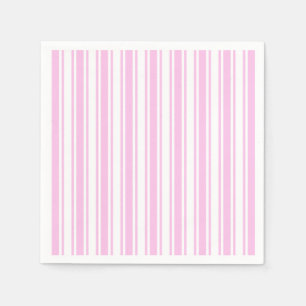 Light pink and white candy stripes napkins
