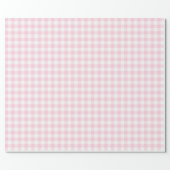 Light Pink and White Check Plaid Wrapping Paper (Flat)