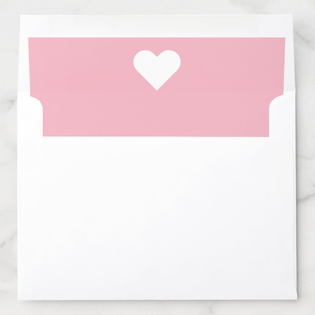 Light Pink and White Heart Envelope Liner (In Envelope)