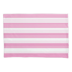 Light Pink and White Horizontal Stripe Pillow Case