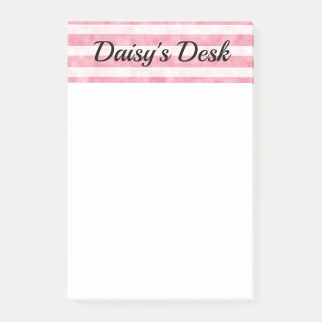 Light Pink and White Smokey Lines Post-it Notes (Front)