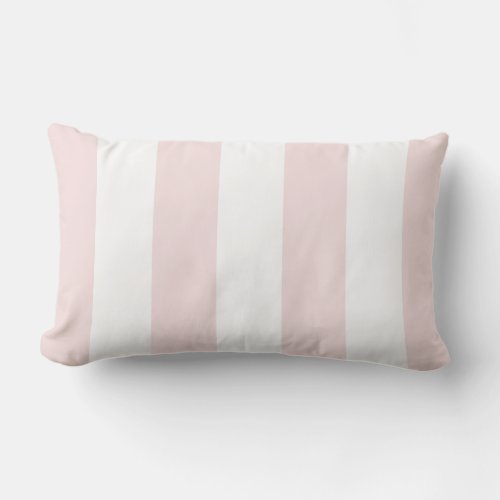 Light Pink and White Stripe Lumbar Pillow