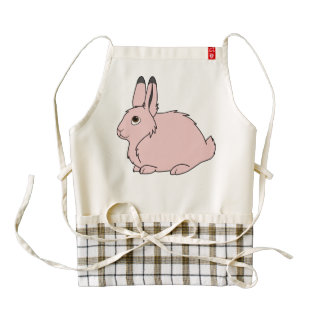 Light Pink Arctic Hare Zazzle HEART Apron