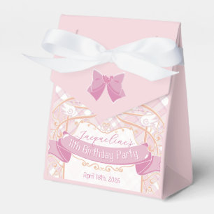 Light Pink Art Nouveau Princess Birthday Favor Boxes