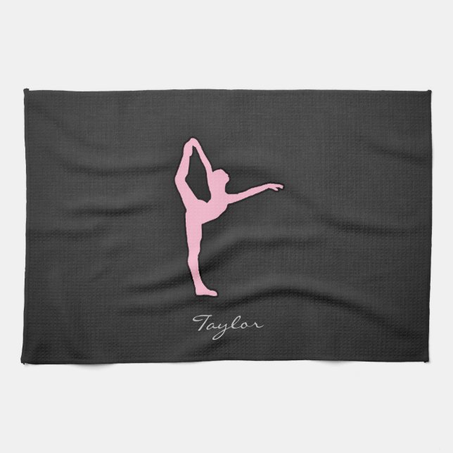 Light Pink Ballet Dancer Towel (Horizontal)