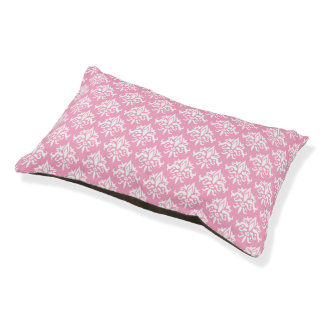 Light Pink Beautiful Damask Pattern Pet Bed