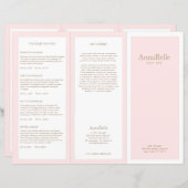Light Pink Beauty Day Spa Salon TriFold Brochure (Front/Back)