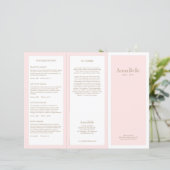Light Pink Beauty Day Spa Salon TriFold Brochure (Standing Front)