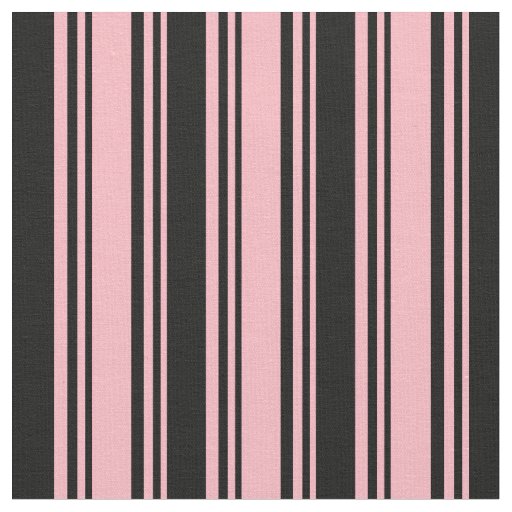 Light Pink & Black Lines Fabric