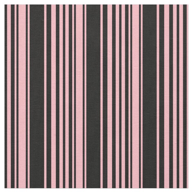 Light Pink & Black Pattern Fabric (Close Up)